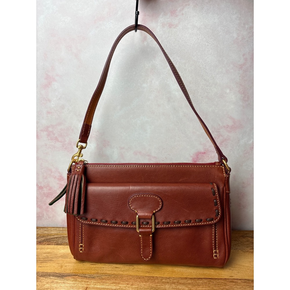 Dooney & Bourke Y2K Florentine Leather Medium Pocket Clutch with Dust Bag